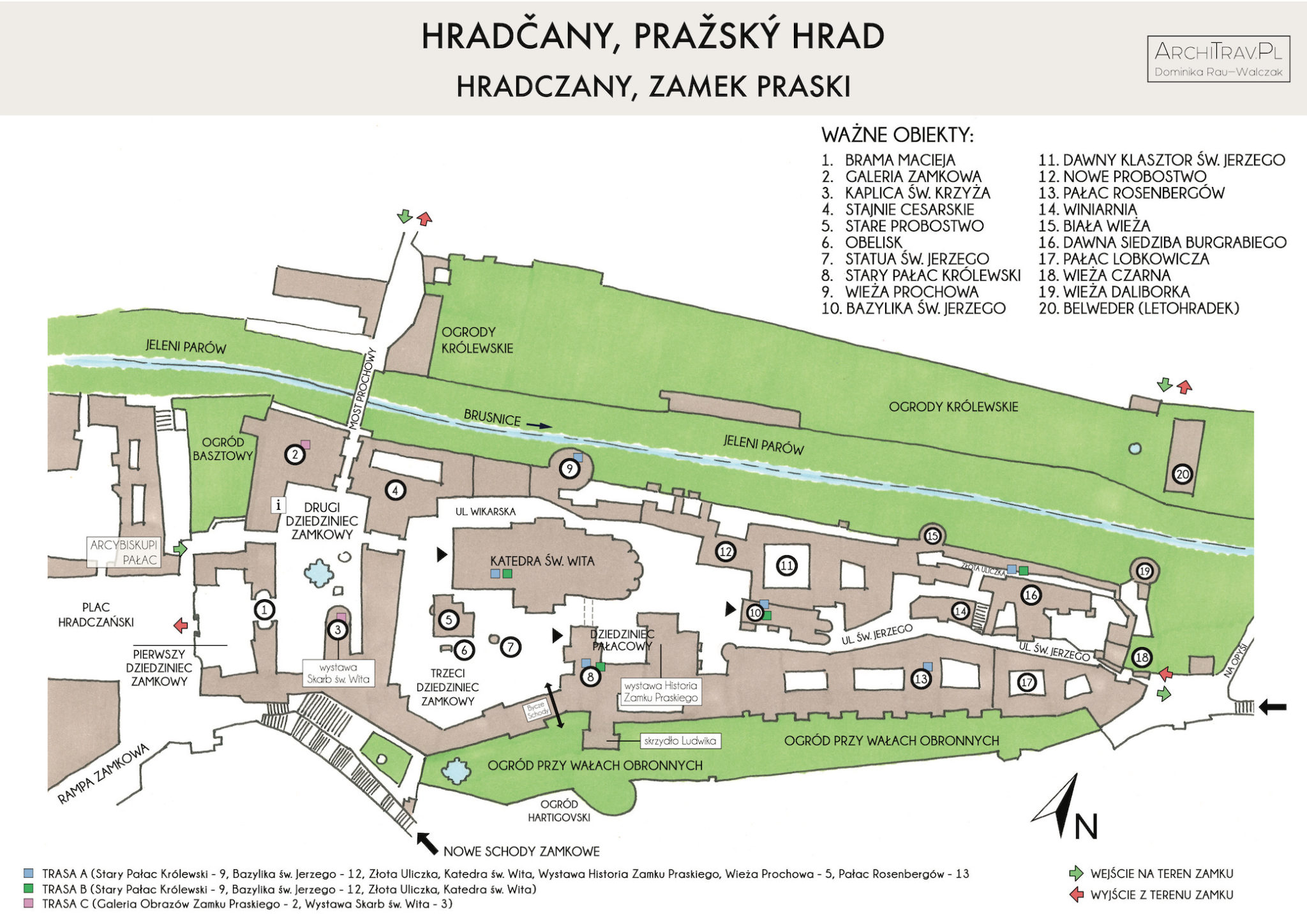Zamek na Hradczanach - budowle i historia hradu - ArchiTrav.pl