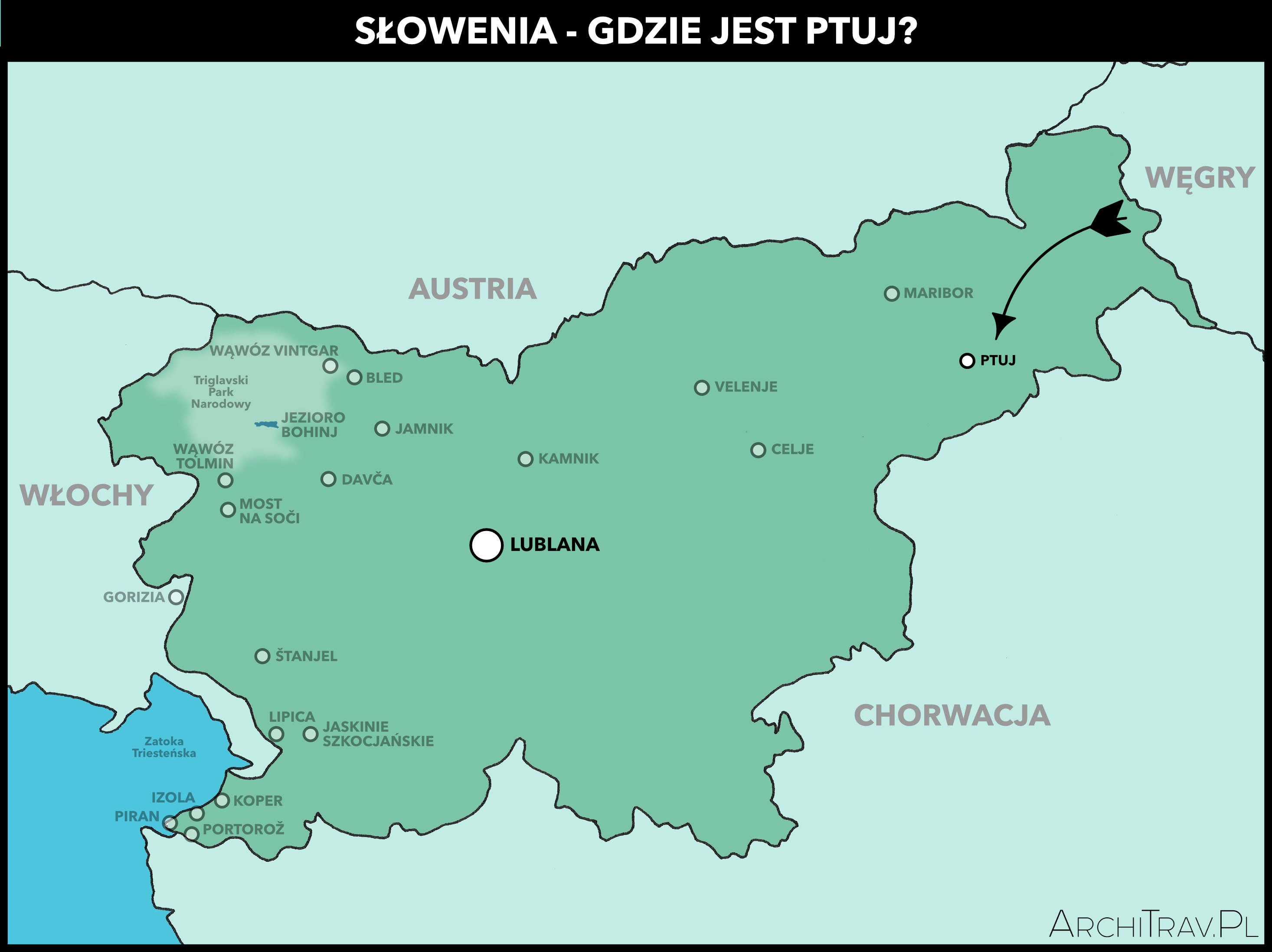 Słowenia - Gdzie jest Ptuj?