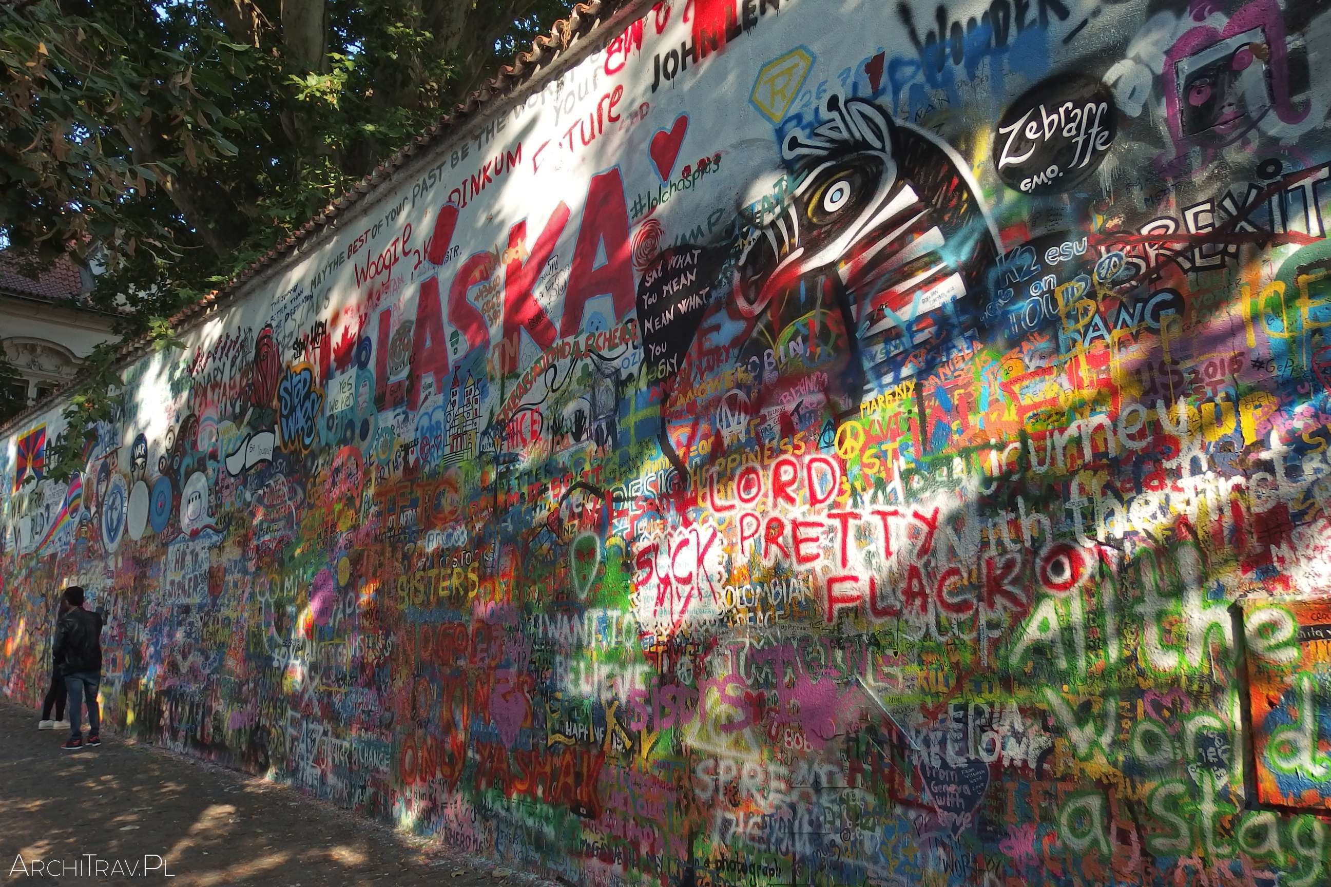 Praga, ściana Johna Lennona